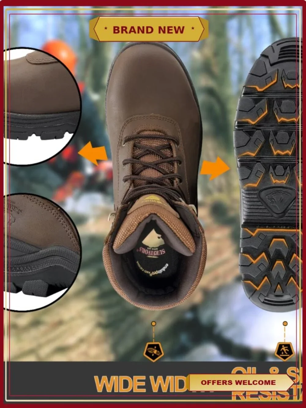 Men's Steel Toe 8